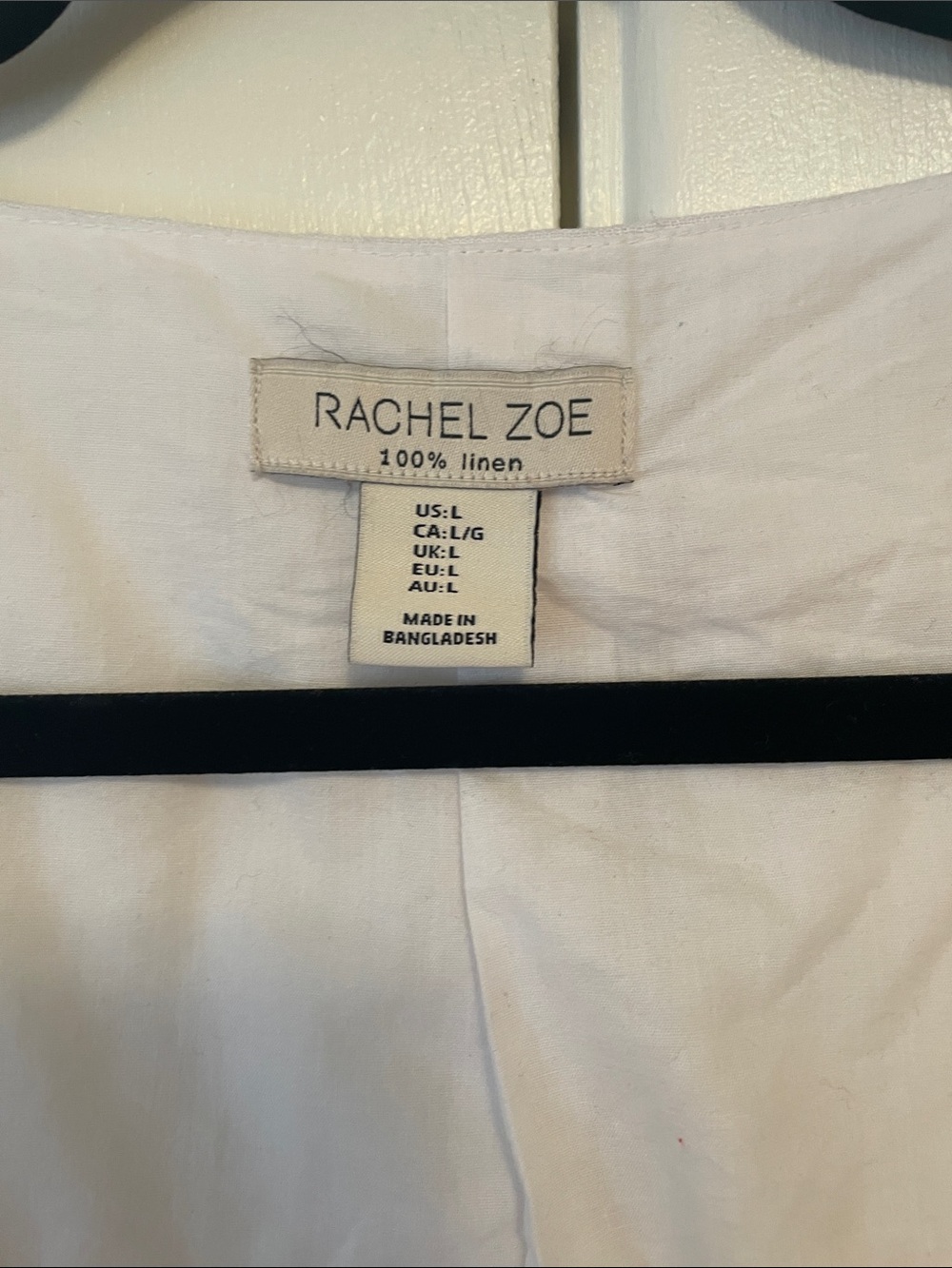 Rachel Zoe White Sleeveless Button-Front Linen Top - Picture 2 of 5